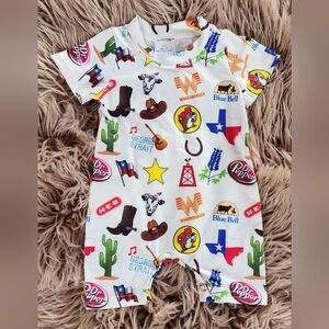Texas-Themed Baby Romper